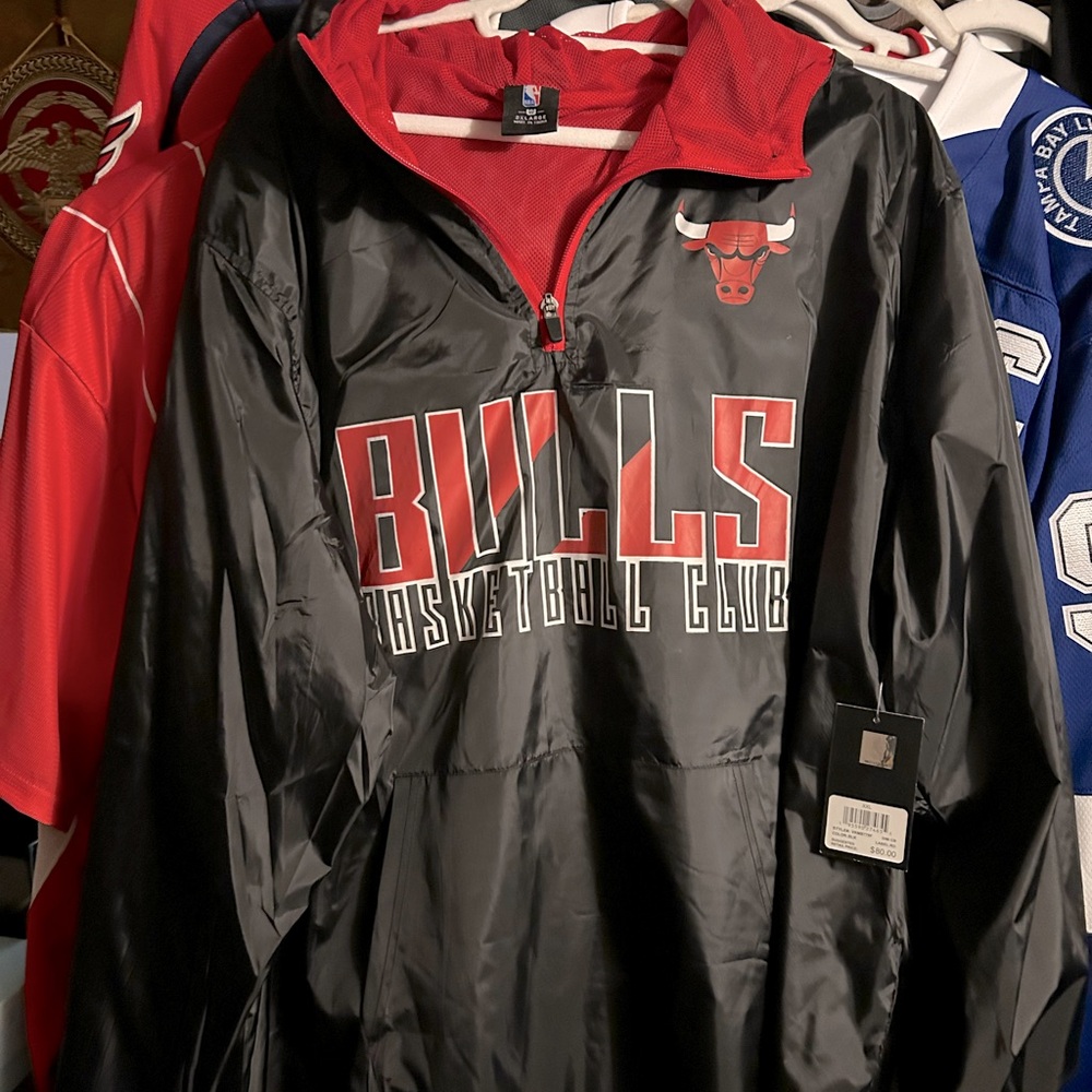 NBA Red and Black Windbreaker Jacket